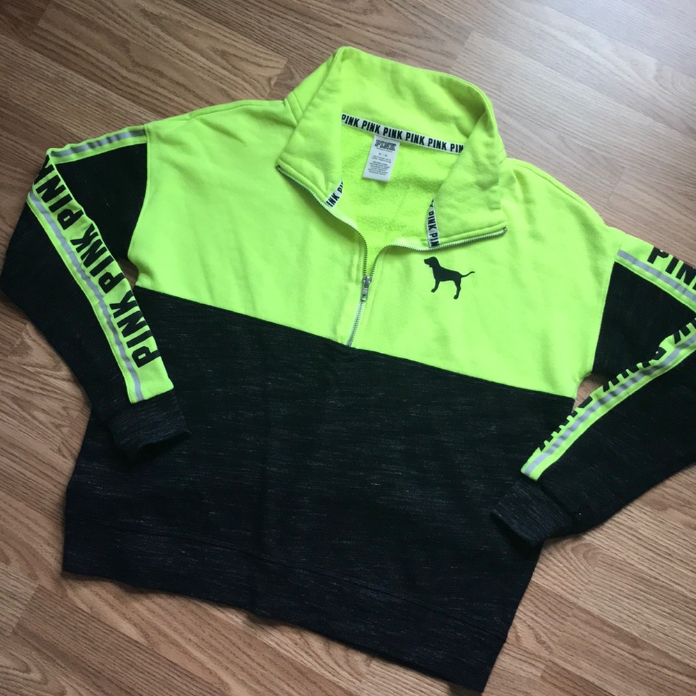 PINK vs half zip sweatshirt